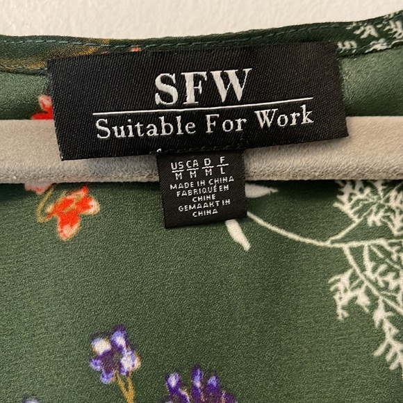 SFW Floral Blouse NWOT - Picture 4 of 5